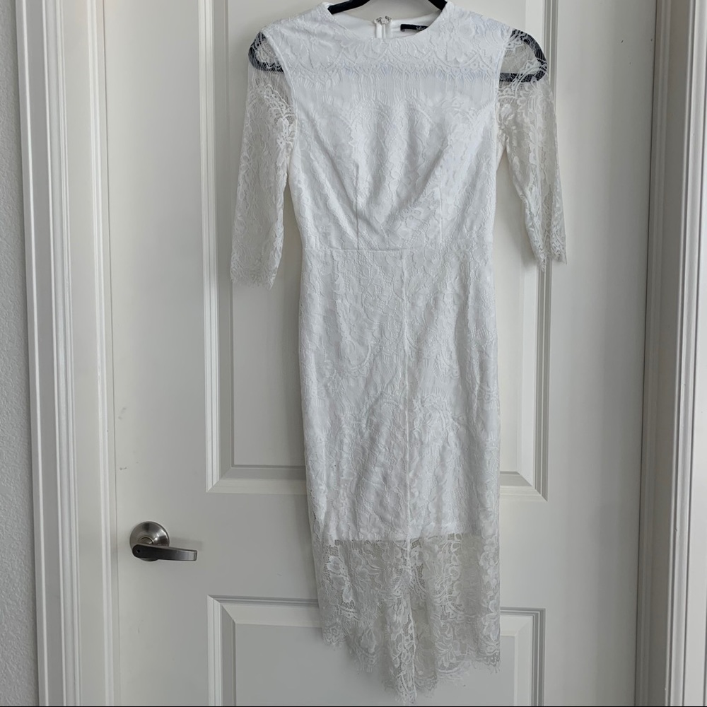 LULUS white laced dress XS